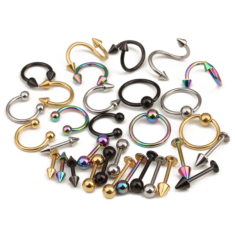 Set 16 Khuyên Xỏ Cơ Thể Cá Tính