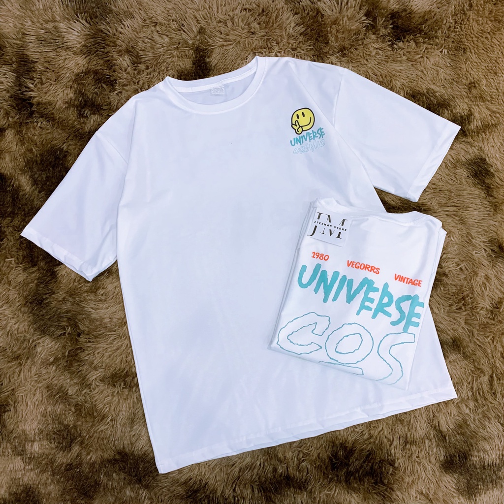 Áo thun Unisex in hình Drew mặt cười JTeeMan, áo phông Unisex tay lỡ form rộng nam nữ vải cotton thoáng mát - JT20