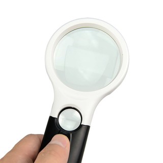 Kính lúp cầm tay 4X 45X với 3 đèn LED ĐƯỜNG KÍNH LEN 55MM VÀ 22MM - NO.6902C