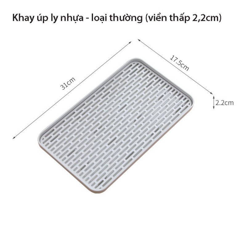 Khay úp cốc, khay trà nhựa cao cấp đựng ấm chén