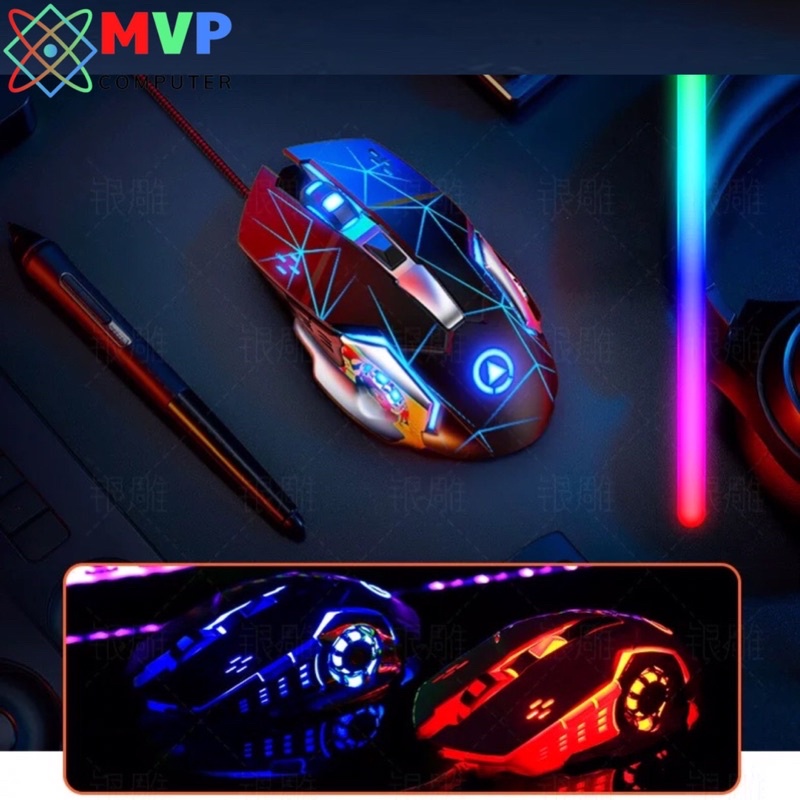 COMBO Bàn Phím Chuột Máy Tính Có Dây Giả Cơ YINDIAO K200 G15 LED Xuyên Chữ Cao Cấp Có 4 Màu Trắng Hồng Xanh Đen