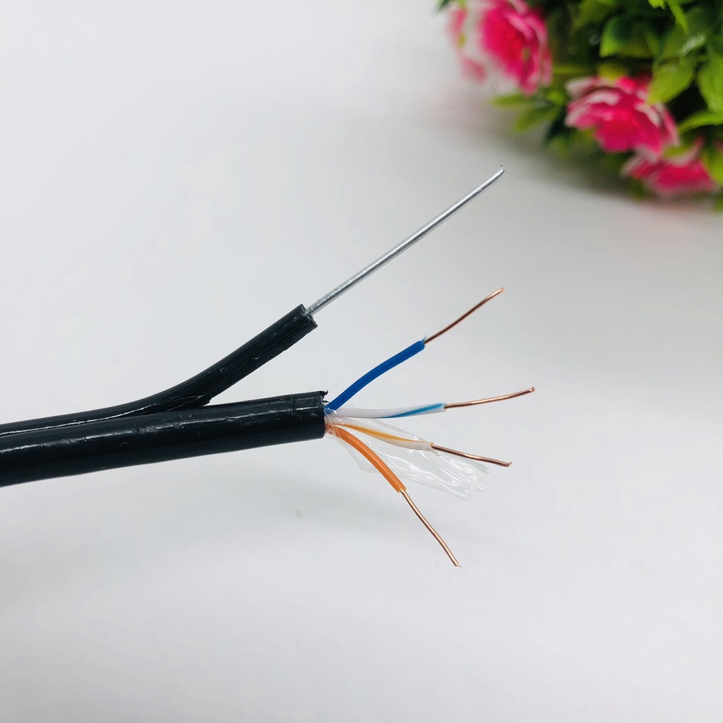 Dây mạng ngoài trời lõi đồng nguyên chất, Bọc Nilon Chống Ẩm( bấm sẵn 2 đầu ) , có gia cường chuyên kéo ngoài trời.