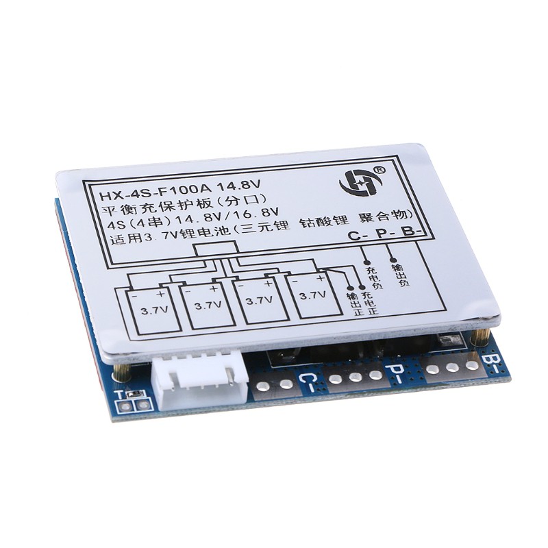 Bộ bảng mạch bảo vệ 4S 100A 14.8V Li-ion Lithium 18650 BMS PCM