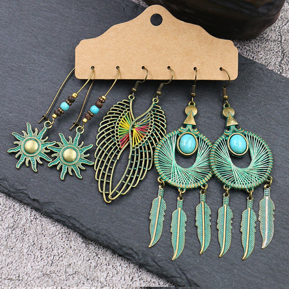 Set 3 Đôi Khuyên Tai Vintage Cho Nữ
