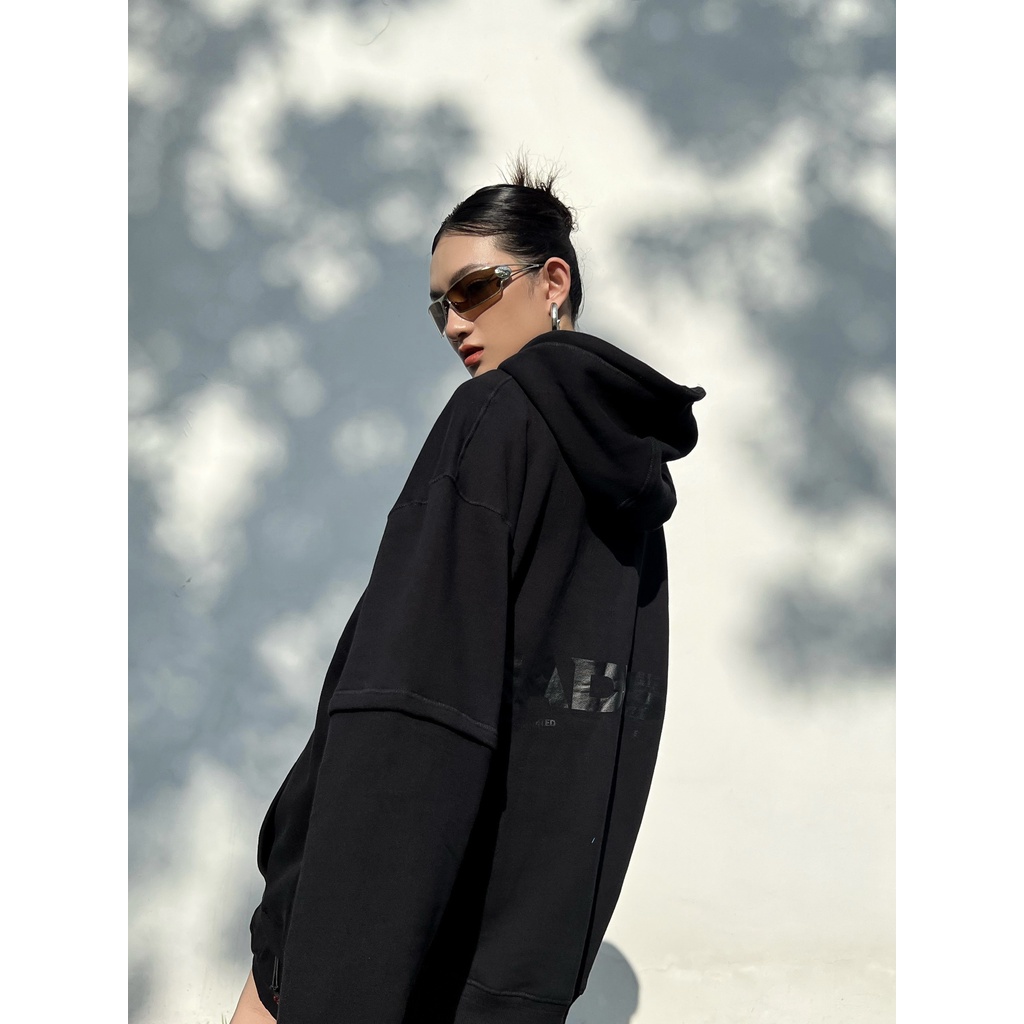 Áo Hoodie Cài Nút Unisex OVERDYED LAYERED Nỉ Cotton - HADES Brand Chính Hãng