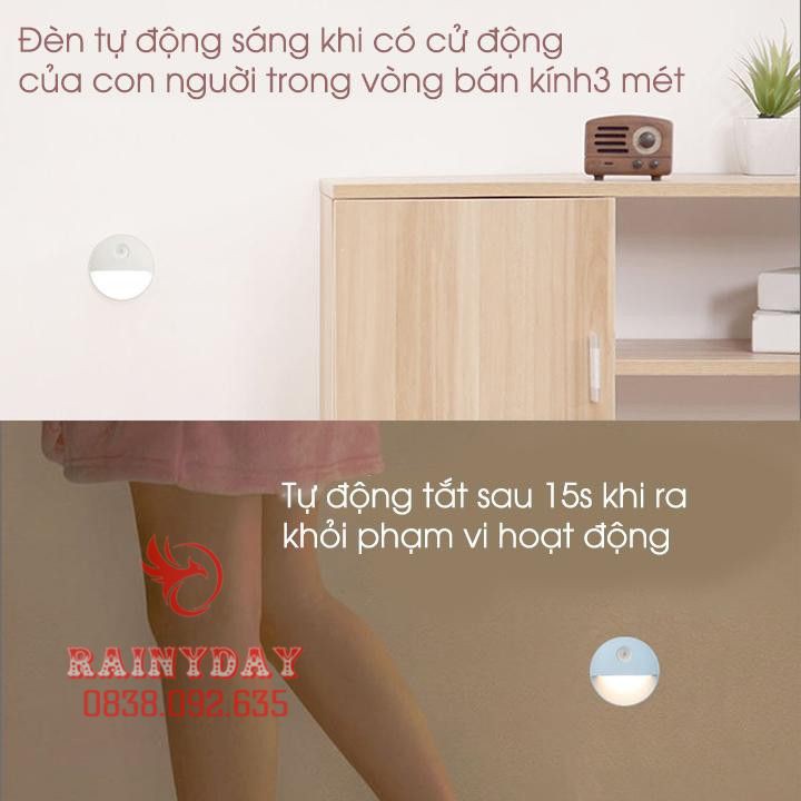 Đèn led cảm ứng cảm biến chuyển động gắn dán tường tủ cầu thang thông minh tự động phát sáng | BigBuy360 - bigbuy360.vn