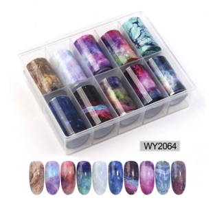 Foil hoạ tiết trang trí móng - Set 10 cuộn