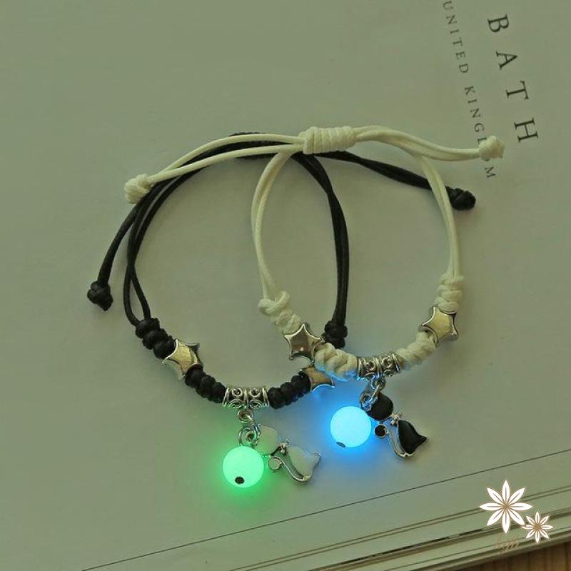 【kifli】Set vòng tay Hishop nam châm dạ quang cho cặp đôi