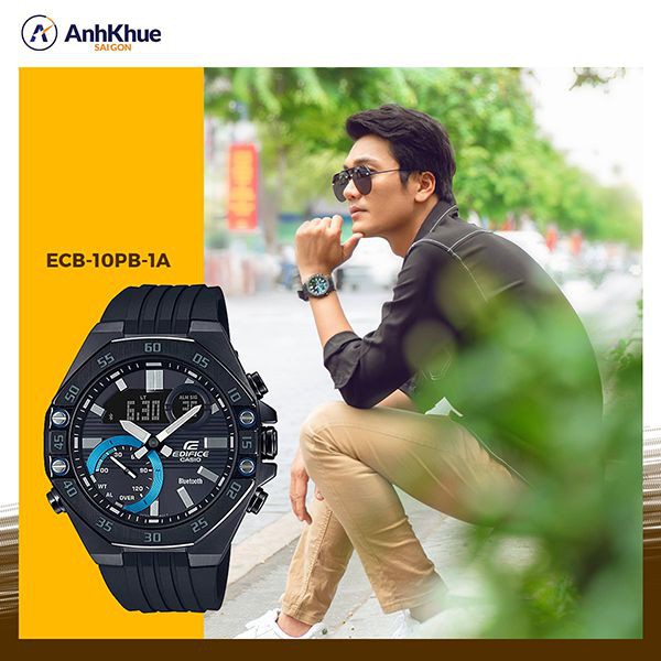 Đồng Hồ Nam CASIO Edifice Chính Hãng Anh Khuê ECB-10D-2ADF và ECB-10PB-1ADF