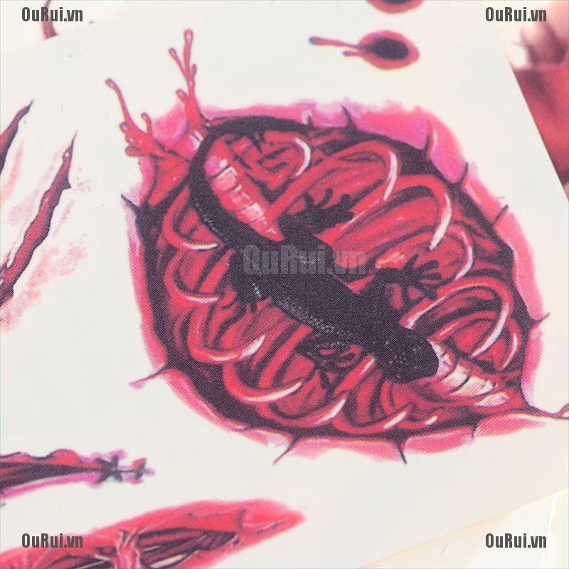 {FCC}Hình Xăm Dán Vết Thương Giả Hóa Trang Halloween{OuRui.vn}
