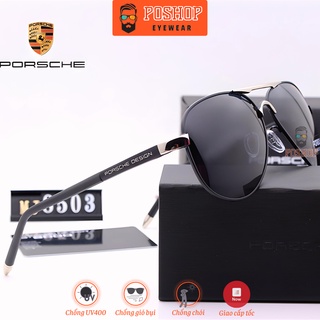 Kính mát nam POSHOP phân cực chống chói tia cực tím gọng lò xo kiểu phi công thời trang ôm sát mặt P18503