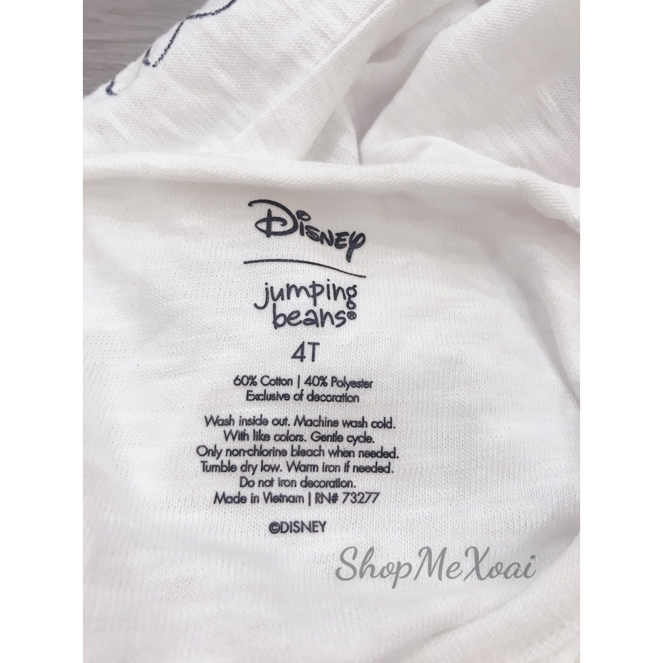 Áo thun cánh tiên hoạt hình Disney bé gái size 6-7y