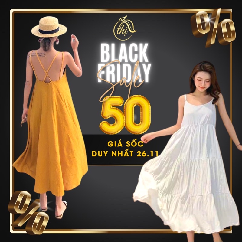 Váy hai dây đi biển, chất vải siêu mát, giá siêu hời, mẫu mã đa dạng, màu sắc hot trend