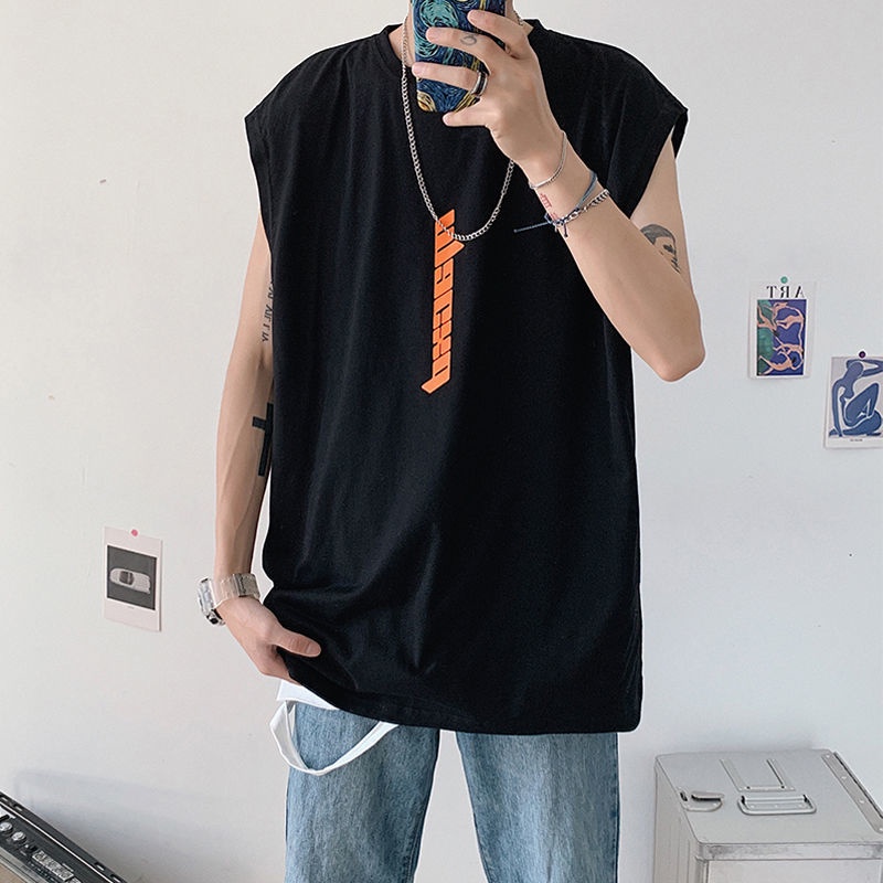 Áo Thun Thể Thao Ba Lỗ Vải Cotton Dáng Rộng In Họa Tiết Thời Trang Mùa Hè Cho Nam
