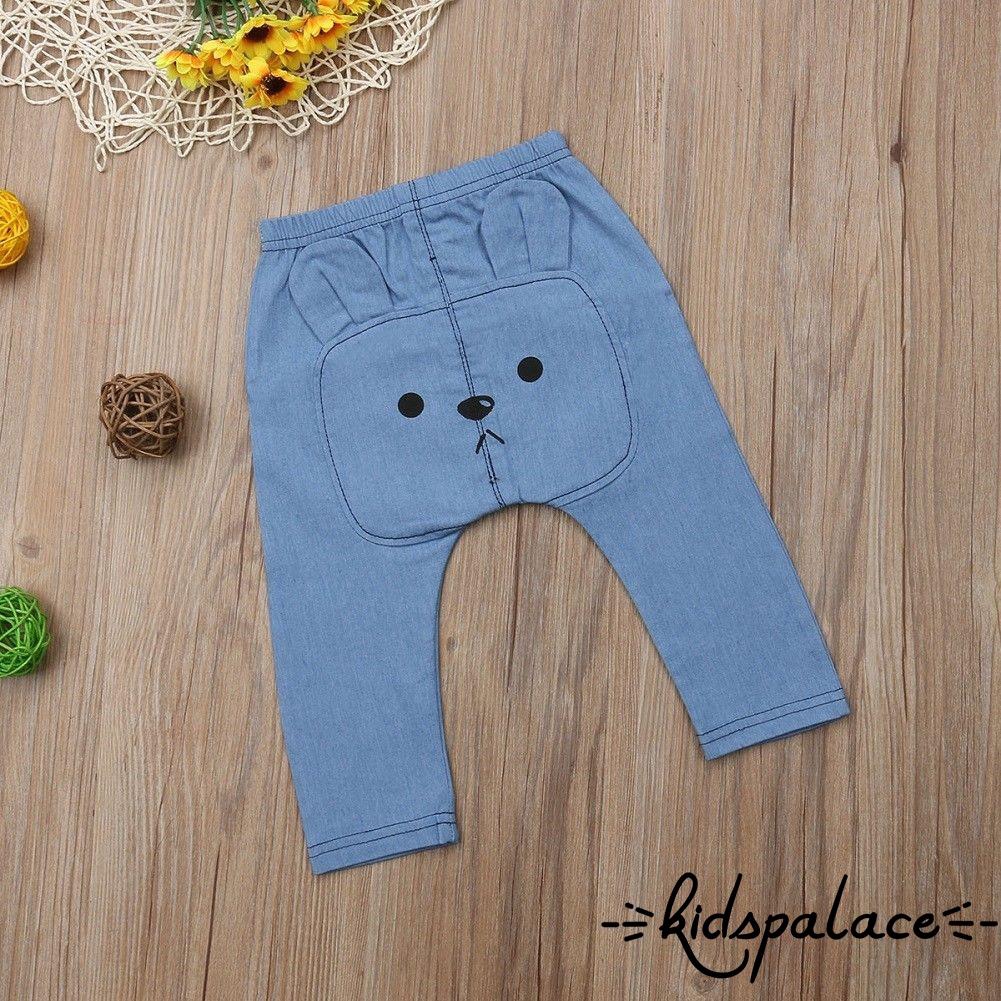 Quần jeans dài hình động vật đáng yêu cho bé