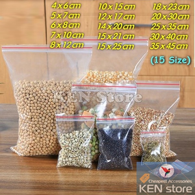 Túi zip zipper chỉ đỏ đóng gói hàng, đựng thực phẩm (loại dày tốt)