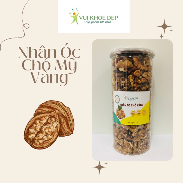 Nhân Óc Chó Đỏ/ Vàng Mỹ Vui Khỏe Đẹp Tốt Cho Trí Não, Tim Mạch 500g