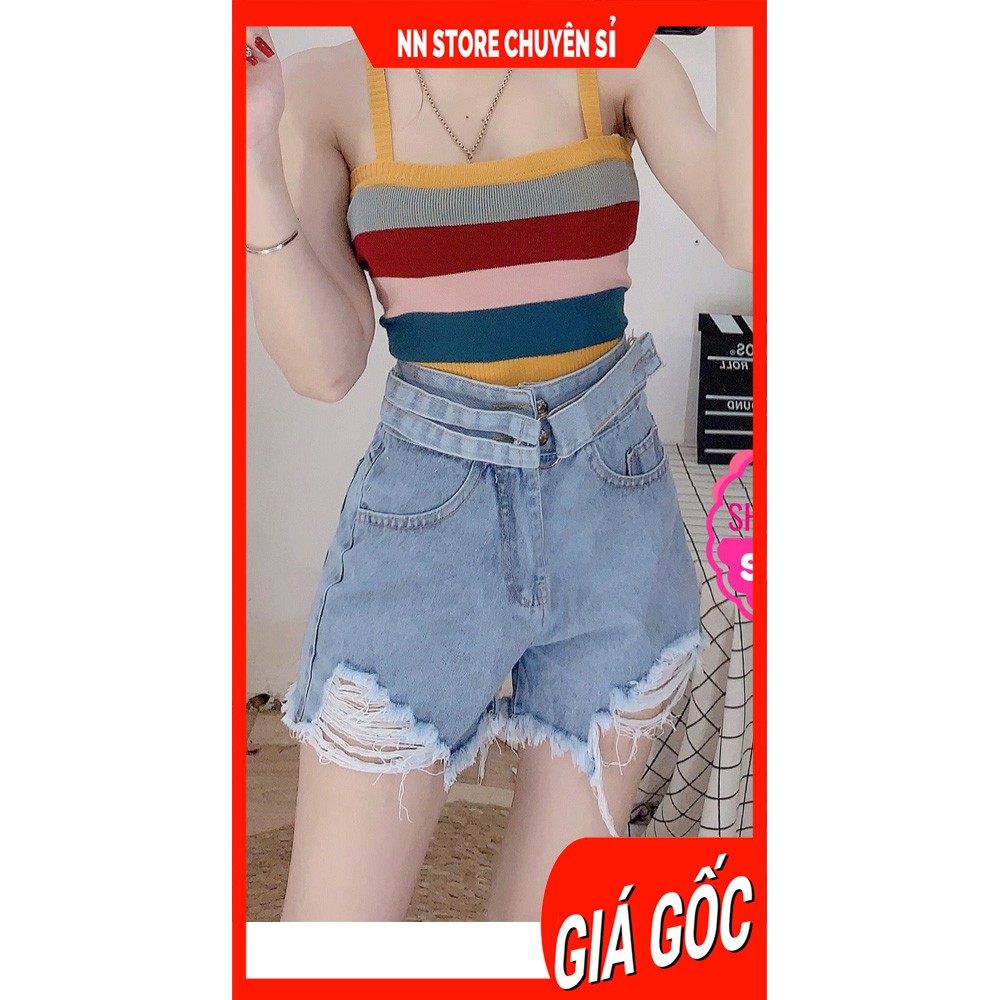 Quần short jean nữ  Quần đùi nữ chất jean cao cấp lưng phối kiểu dễ thương SLK159