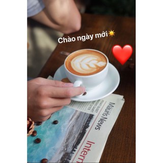 combo 10 bộ cốc đĩa cafe capuchino 220ml