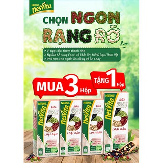 LỐC 4 HỘP SỮA NESVITA 5 LOẠI ĐẬU NESTLE 180ML