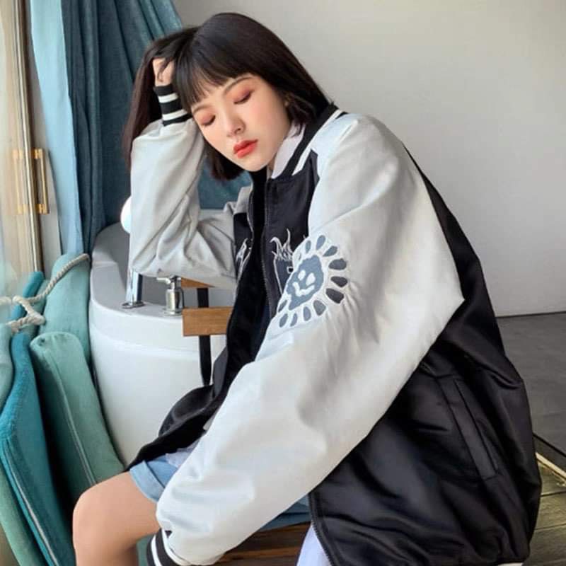Áo Khoác Bomber phối tay VOGU ❣️ chất liệu: nỉ cotton
