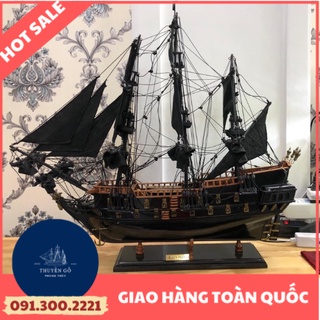 Thuyền NGỌC TRAI ĐEN Dài 64cm Gỗ Muồng Đen - Thuyền Ngọc Trai Đen