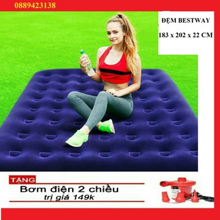 67001 Nệm Hơi Đệm Hơi Cao Cấp Bestway Tặng 1 Bơm điện