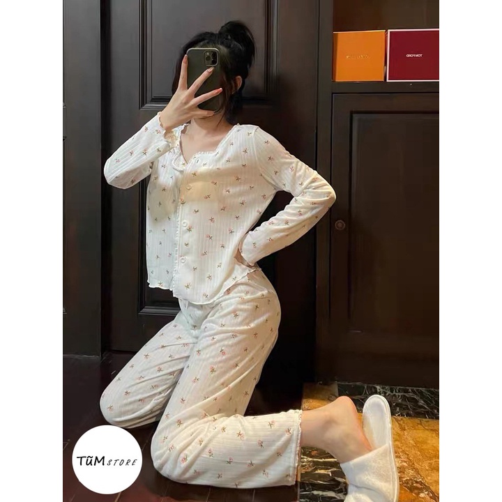 Set ngủ hoa nhí dài tay và cộc tay | BigBuy360 - bigbuy360.vn