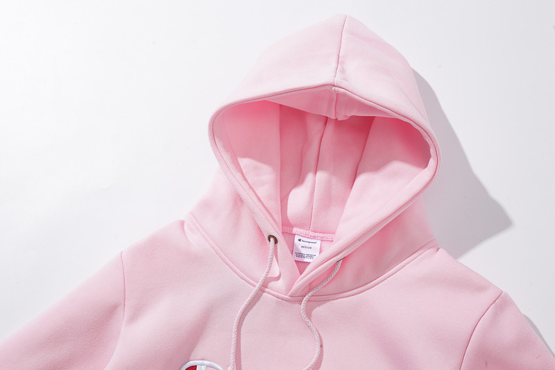 Áo Hoodie Màu Trơn Thêu Chữ Champion Đơn Giản Cho Nam Và Nữ