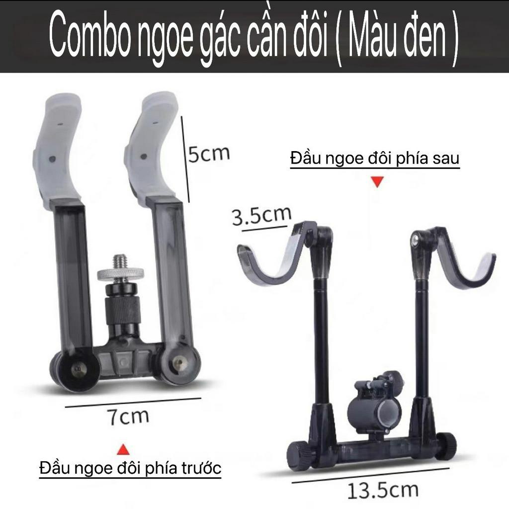 Ngoe đôi gác cần câu cá đầu dạ quang