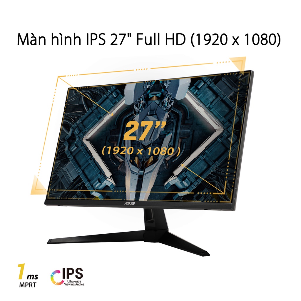 Màn hình Asus VG279Q1A (27 inch/FHD/IPS/165Hz/1ms/250nits/HDMI+DP+Audio/Loa/Freesync) - Hàng Chính Hãng