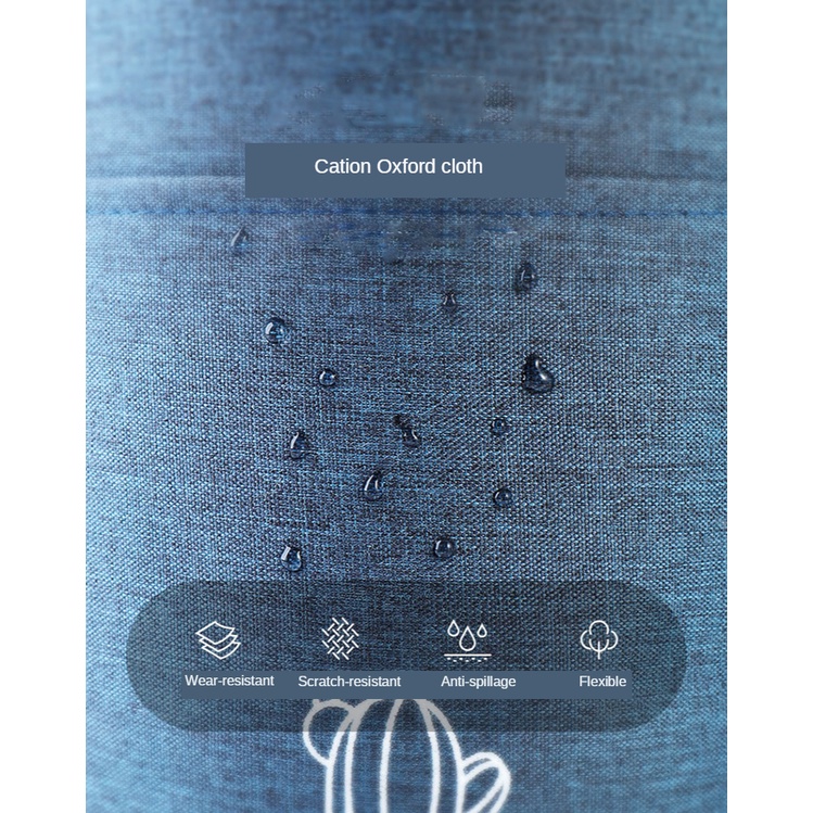 Túi giữ nhiệt đựng hộp cơm trưa hình tròn chất liệu vải oxford chống thấm nước