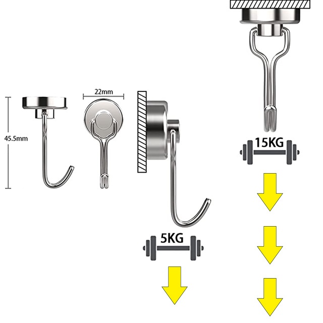 Móc treo đồ có nam châm xoay 360 độ chắc chắn