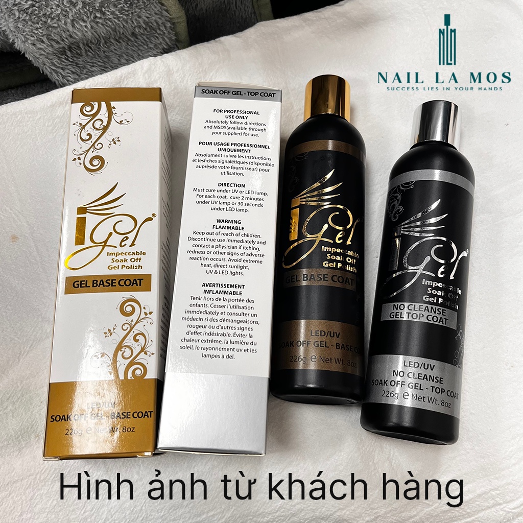 Base top Igel nhập khẩu Mỹ chính hãng  - Sơn gel liên kết và top phủ bóng, size lớn tiết kiệm