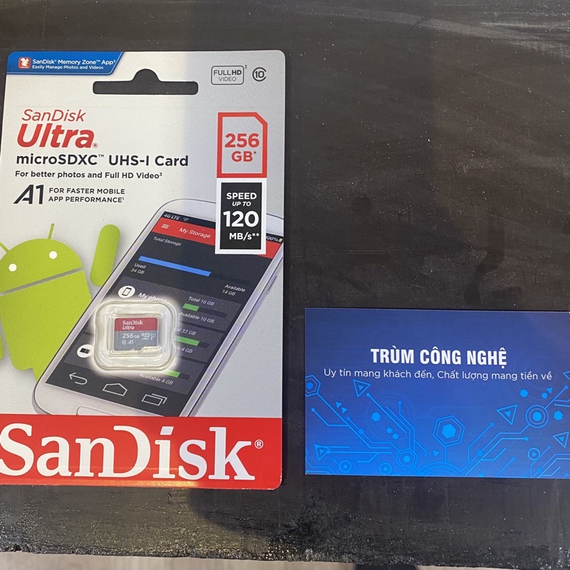 Thẻ nhớ MicroSDXC 256GB SanDisk Ultra A1 Class 10 100MB/s (Đỏ)