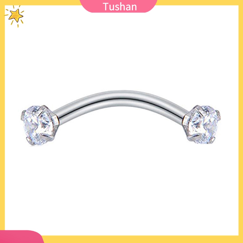Khuyên Xỏ Cơ Thể Bằng Thép Chống Mòn Đính Đá Zircon
