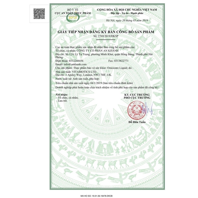 Canxi nước Óteocare Liquid 200ml