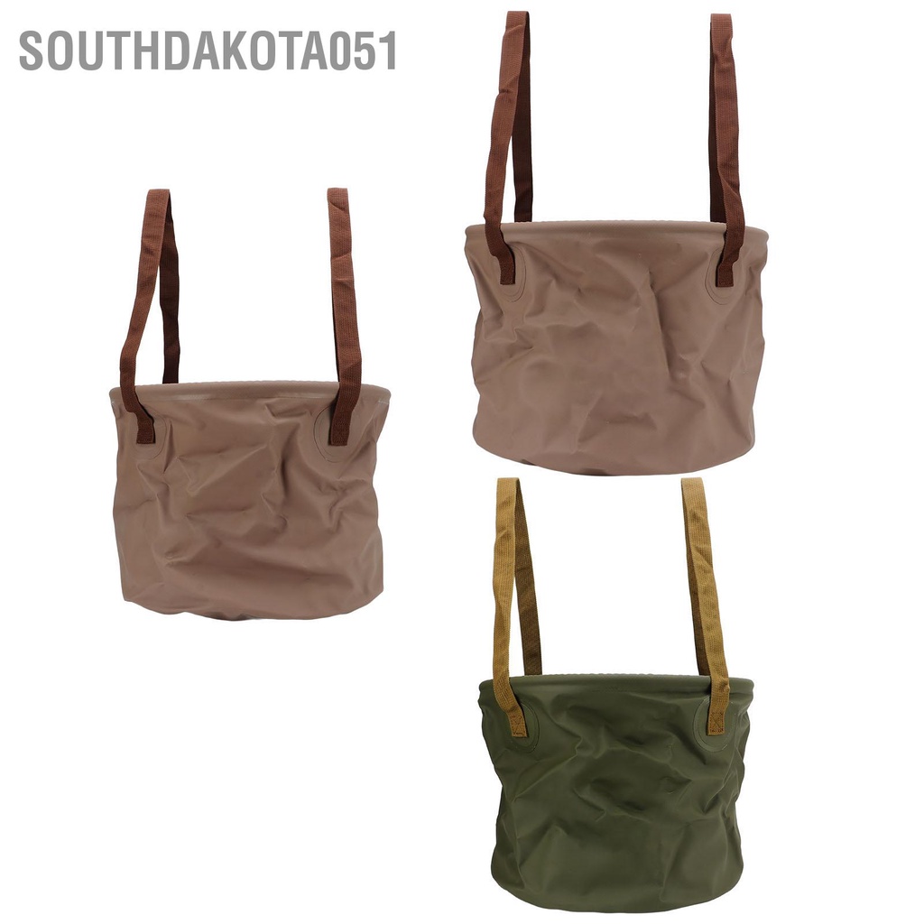 Southdakota051 Xô có thể thu gọn Mang chịu được tiết kiệm không gian gấp di động để đi cắm trại ngoài trời