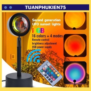 Đèn Hoàng Hôn - Sunset Lamp Loại 4 & 16 Màu - Đèn Cầu Vồng Trang Trí Chụp Ảnh- Tuanphukien75