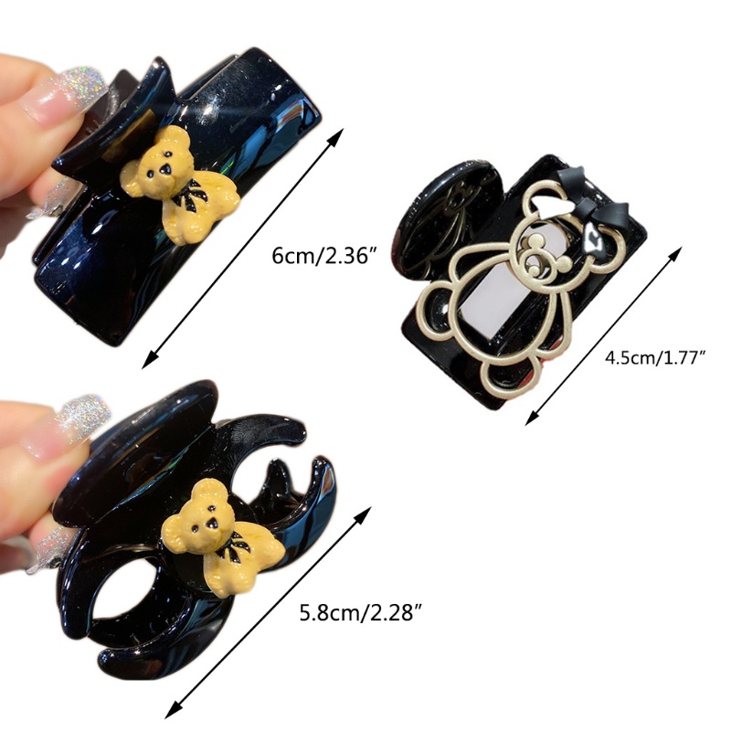 Kẹp Tóc Đuôi Ngựa Chống Trượt Hình Gấu Dễ Thương Giá Đỡ