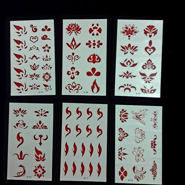 Hình xăm nước hình xăm dán tatoo mini stickers chu sa cổ trang cosplay đẹp dễ thương cá tính Hot hit