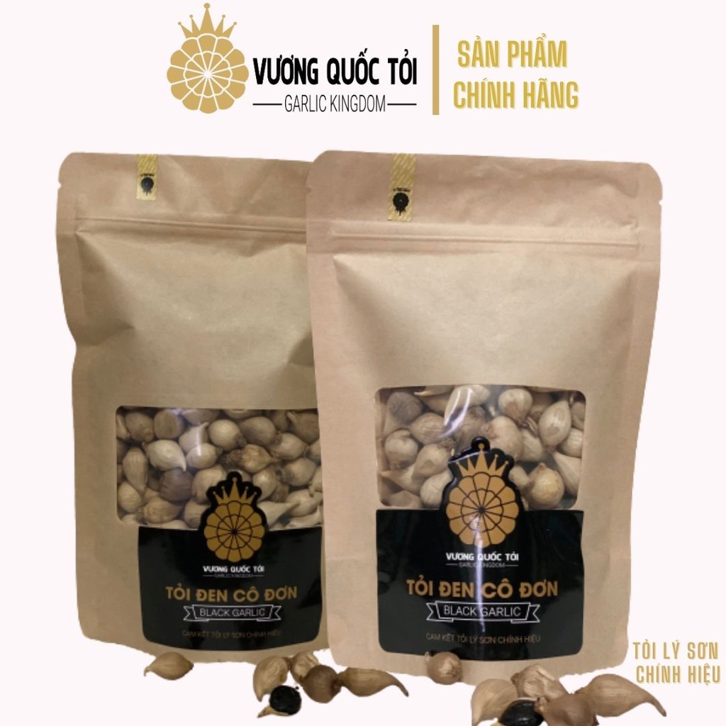 Tỏi Đen Cô Đơn Lý Sơn - Vương Quốc Tỏi - túi 150g, quà tặng sức khoẻ