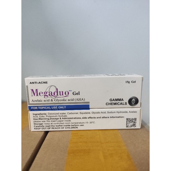 Megaduo Gel giảm mụn, giảm thâm, dưỡng da - Megaduo Azelaic acid & Glycolic acid (AHA) Gel 15g