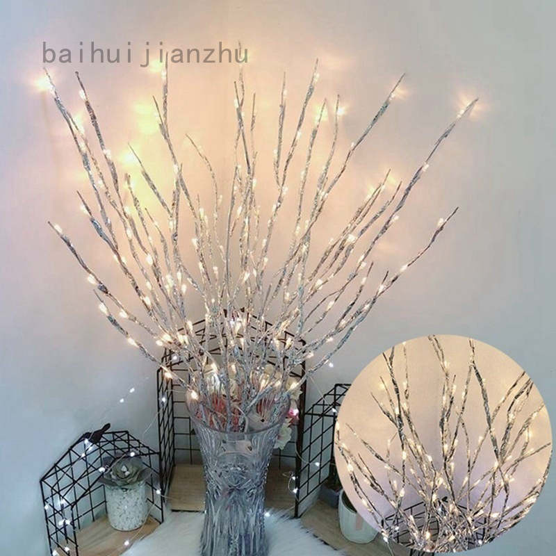 Đèn led 20 bóng hình nhánh cây liễu trang trí nhà cửa / sân vườn / tiệc giáng sinh