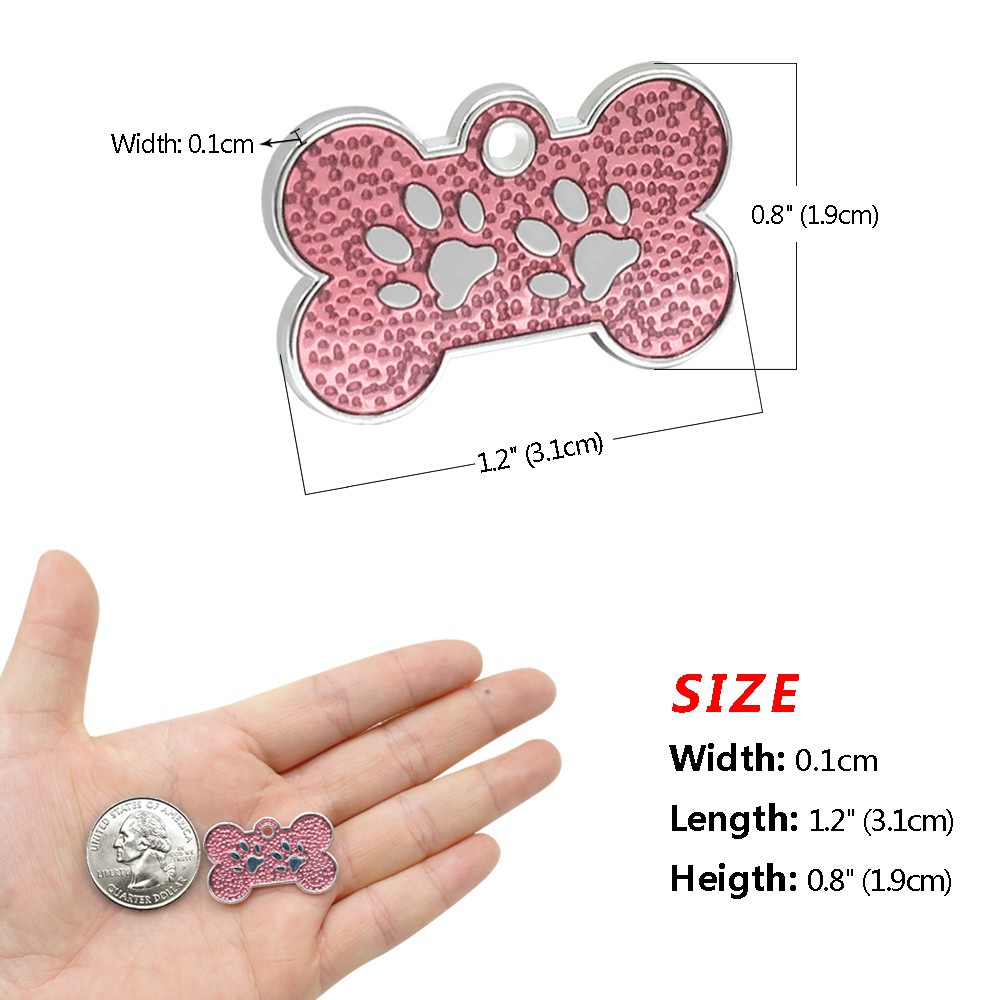 【RIZER】Vòng Cổ Gắn Điện Thoại Hình Khúc Xương Siêu Nhẹ Khắc Chữ ID Cho Thú Cưng