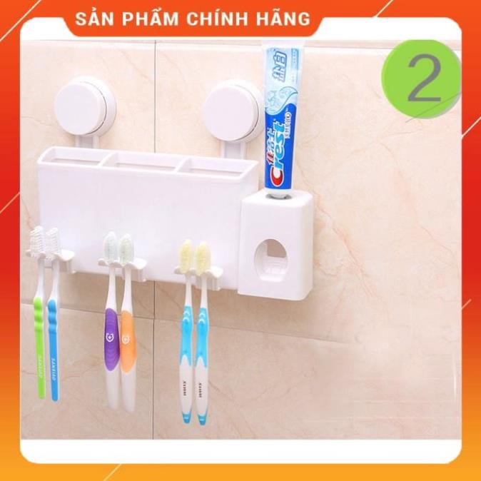 Kệ hút chân không nhả kem đánh răng tự động kèm 3 cốc TT