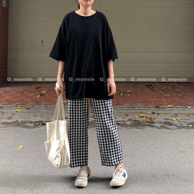 Quần suông kẻ caro 01