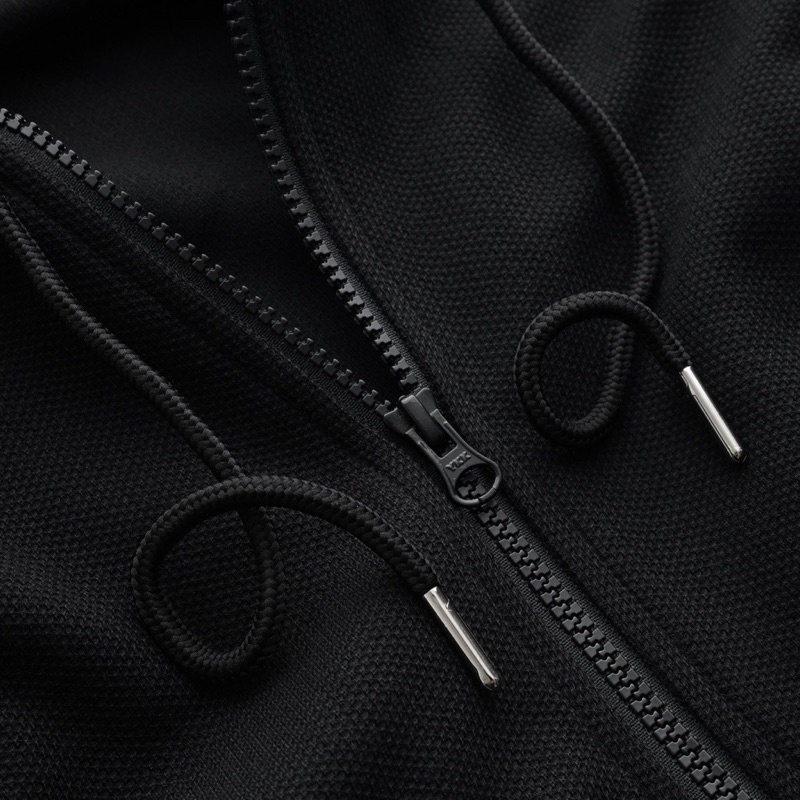 Áo khoác unisex khóa kéo nón rộng vải pique có túi trong , Áo khoác nam Bigsize  - Ivan Bigsize