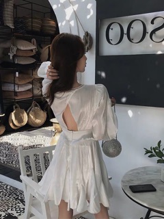 Đầm satin xoè cao cấp