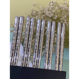 Đũa inox Nhật hiệu Shikishai (5 đôi/ hộp)